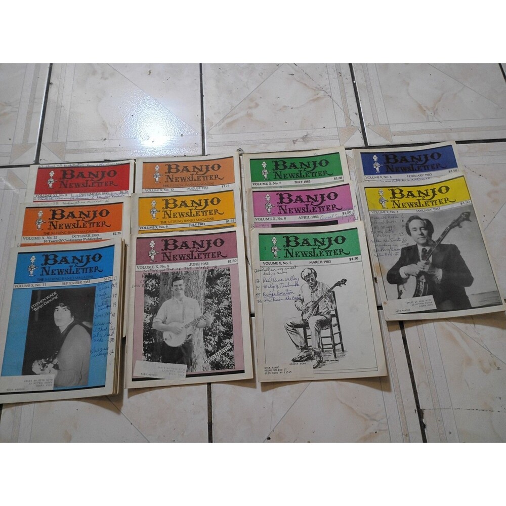 1983 Lot of 11 Banjo Newsletter (not including Nov) 5-String Vintage - Mark Set - Picture 1 of 3